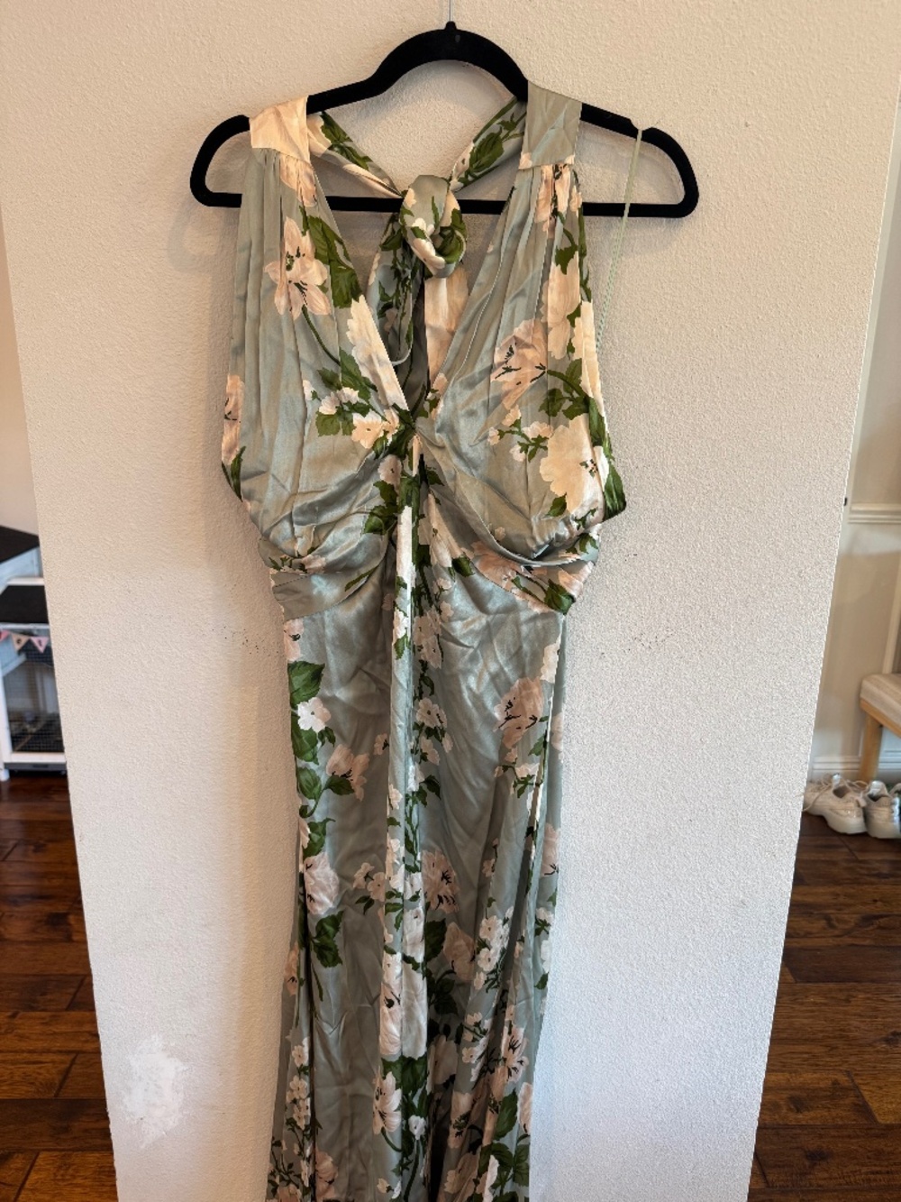 Reformation Veria Dress in Tarragon Floral, Size 8